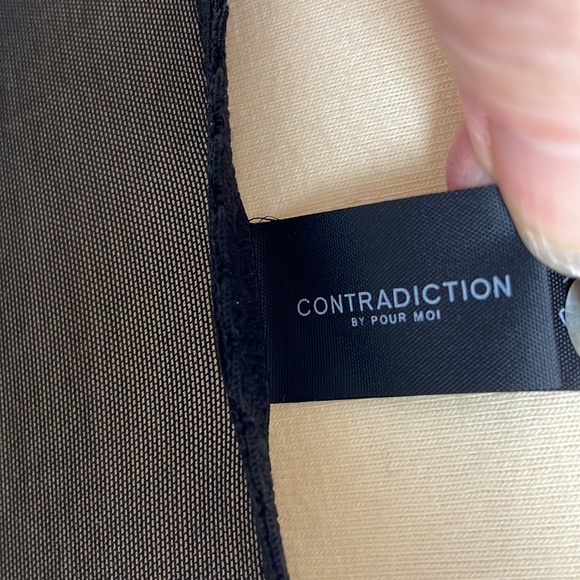 NWT Contradiction Pour Moi Black & Wine Hook Up Underwire Bra - Size 32D - Picture 11 of 15